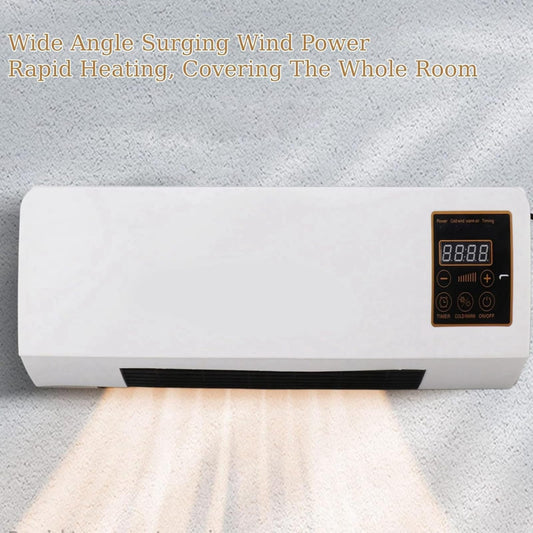 SAWON (3 YEAR WARRANTY) Indoor Wall Heater 1500W - Quiet Operation, 8H Timer, Air Conditioner Function, Perfect for Bedroom & Home Heating & Cooling Compact & Stylish