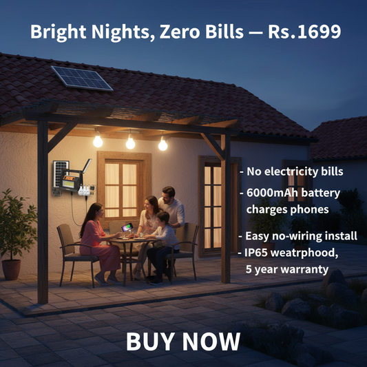 SAWON Solar Mini Inverter Set | 3 LED Bulbs | 6000mAh Battery (5 Years Warranty)✅