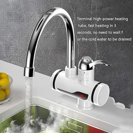Instant Electric Water Heater Faucet – Tankless Hot Water Heater for Kitchen & Bathroom, Energy-Efficient