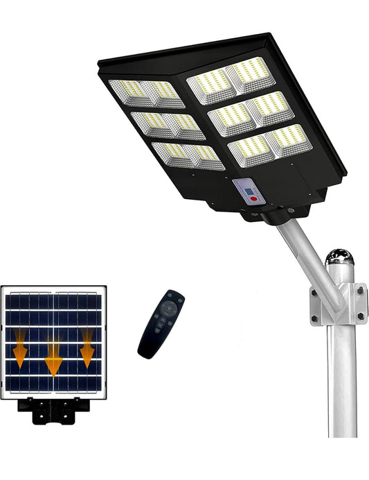 200 Watt Solar Street Lights Outdoor Automatic Motion Sensor Lights High Lumen Waterproof Solar LED Lamp with Aluminum Wall Mounting Bracket with Remote Control (2 Years Warranty)