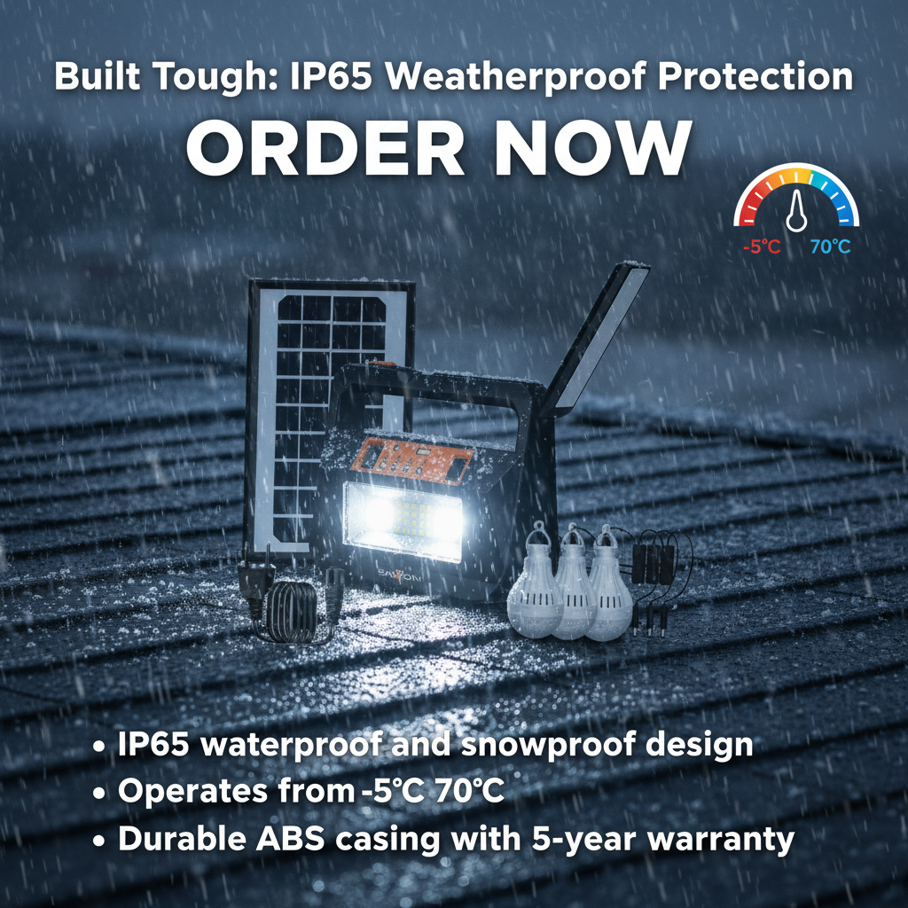 SAWON  Solar Mini Inverter Set | 3 LED Bulbs | 6000mAh Battery (5 Years Warranty)✅