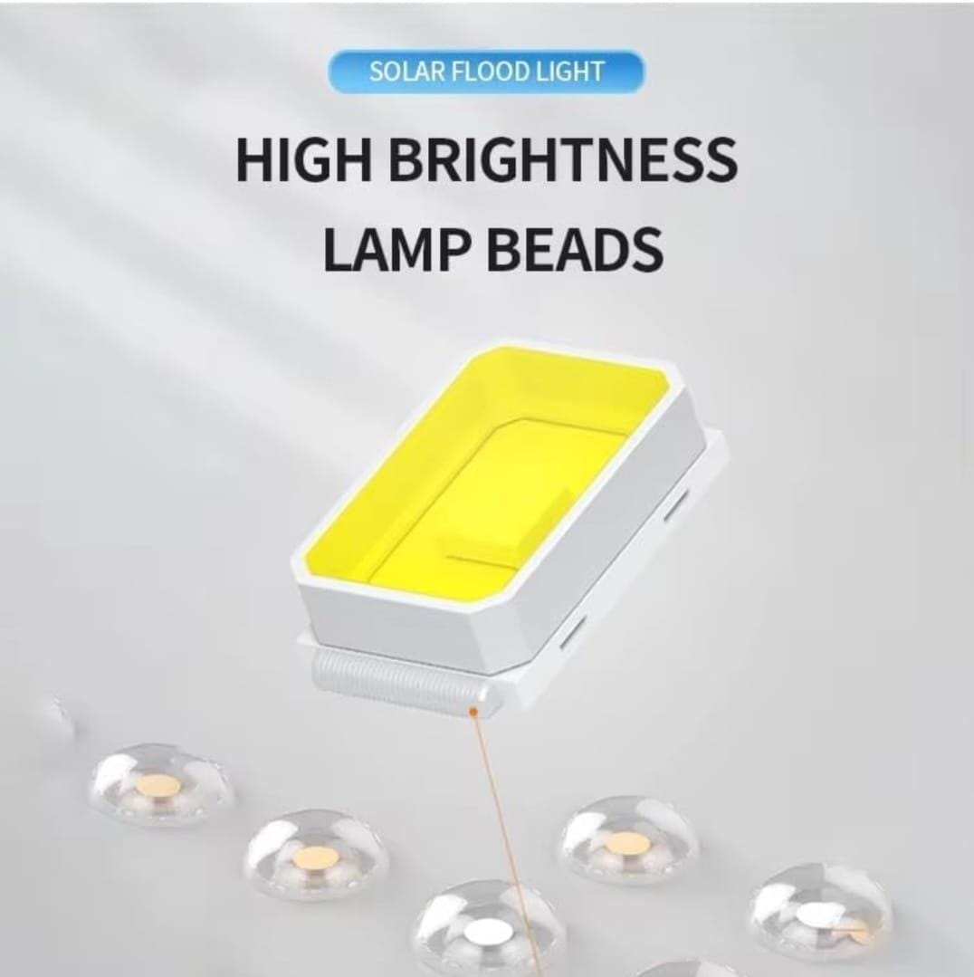 GlowBase Solar LED Flood Light, 150W, Outdoor Waterproof